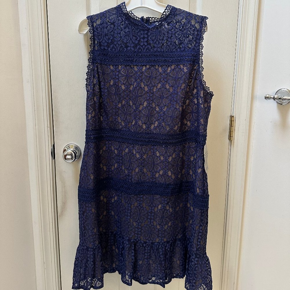NWT Chelsea28 Navy Lace Dress Size XXL
